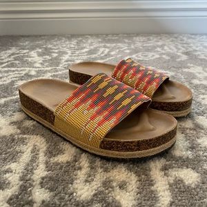 Beaded Platform Sandals